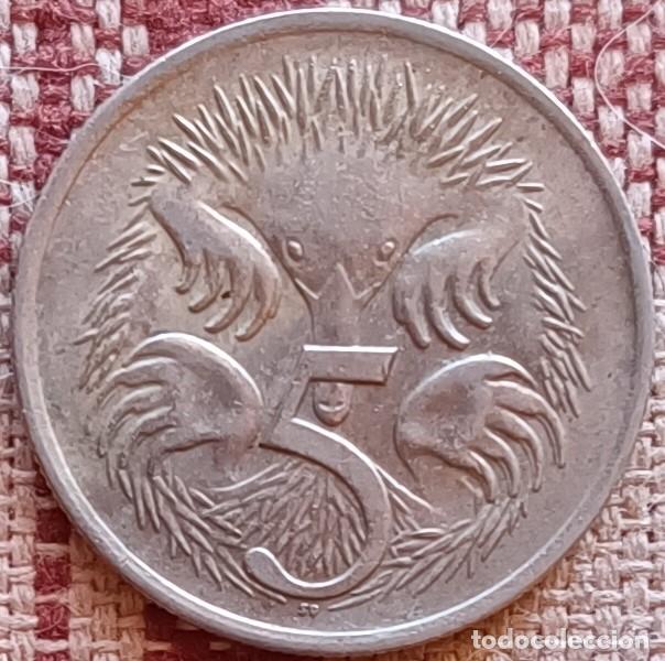 Monedas antiguas de Ocean&iacute;a: Moneda de 5 centavos de 1966 - Australia - Foto 1