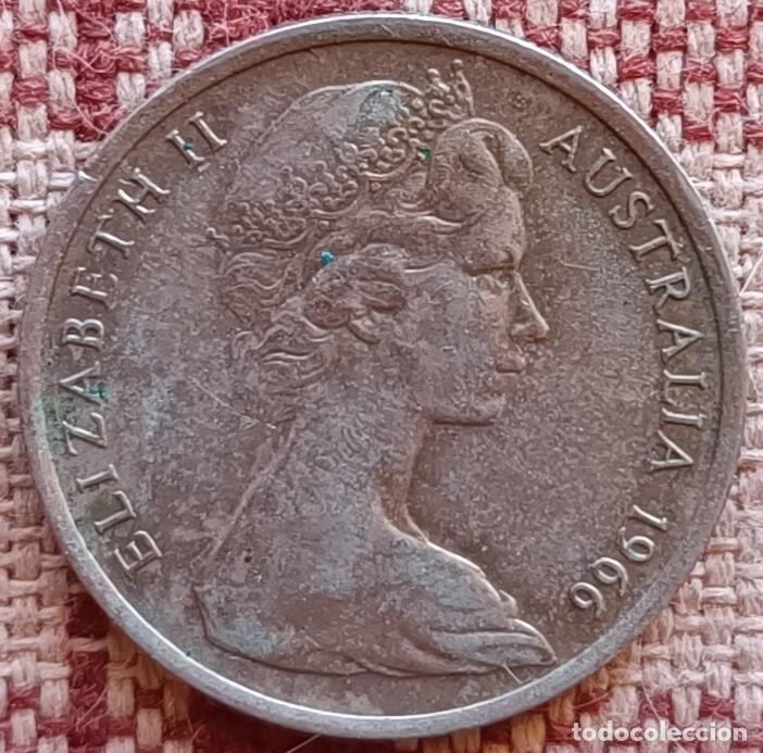 Monedas antiguas de Ocean&iacute;a: Moneda de 5 centavos de 1966 - Australia - Foto 2