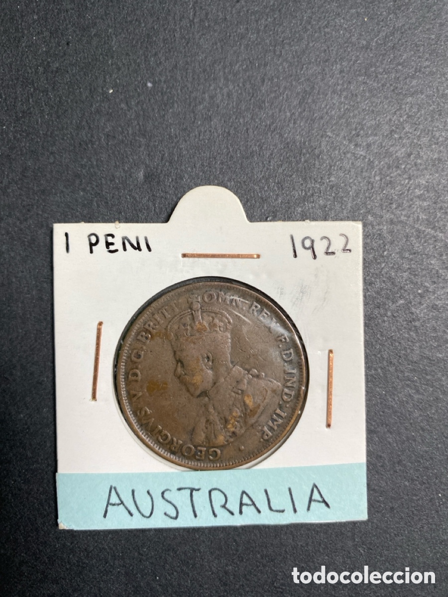 Monedas antiguas de Ocean&iacute;a: Moneda de Australia 1 penny - Foto 1