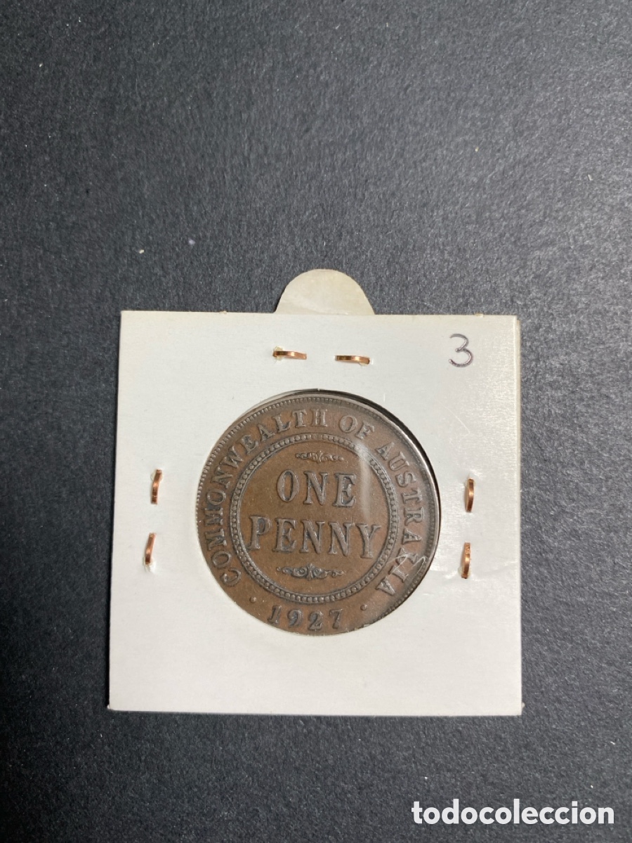 Monedas antiguas de Ocean&iacute;a: Moneda de Australia 1 penny - Foto 2