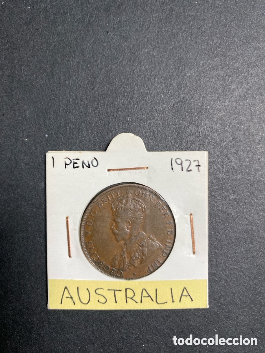 Monedas antiguas de Ocean&iacute;a: Moneda de Australia 1 penny - Foto 1