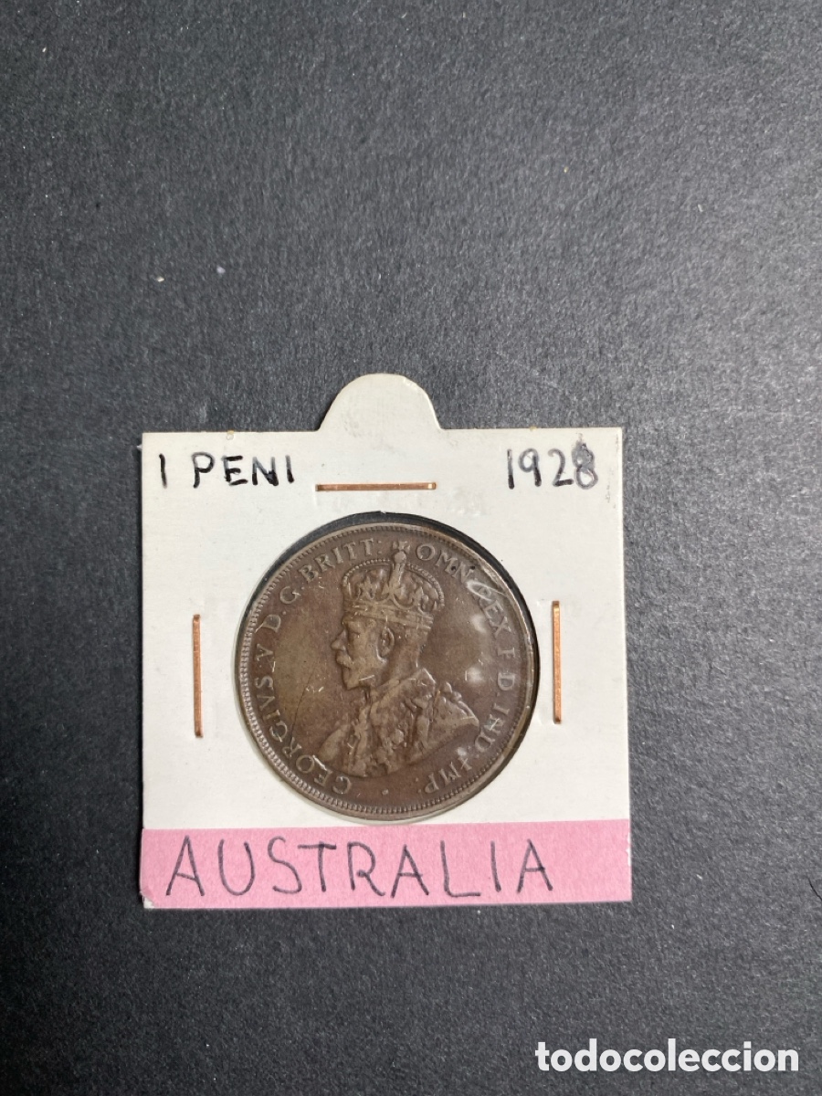Monedas antiguas de Ocean&iacute;a: Moneda de Australia 1 penny - Foto 1