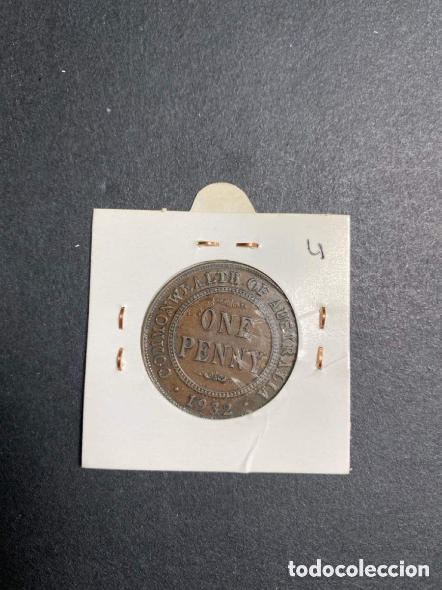 Monedas antiguas de Ocean&iacute;a: Moneda de Australia 1 penny - Foto 2
