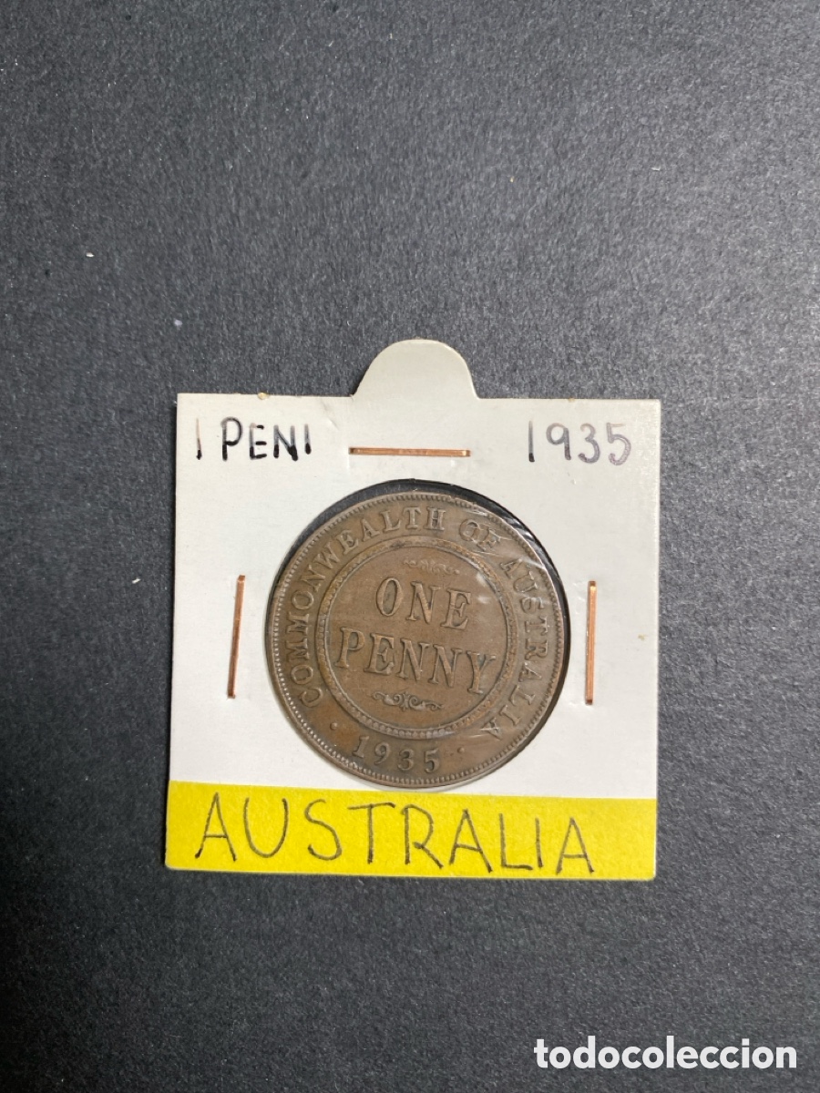 Monedas antiguas de Ocean&iacute;a: Moneda de Australia 1 penny - Foto 1