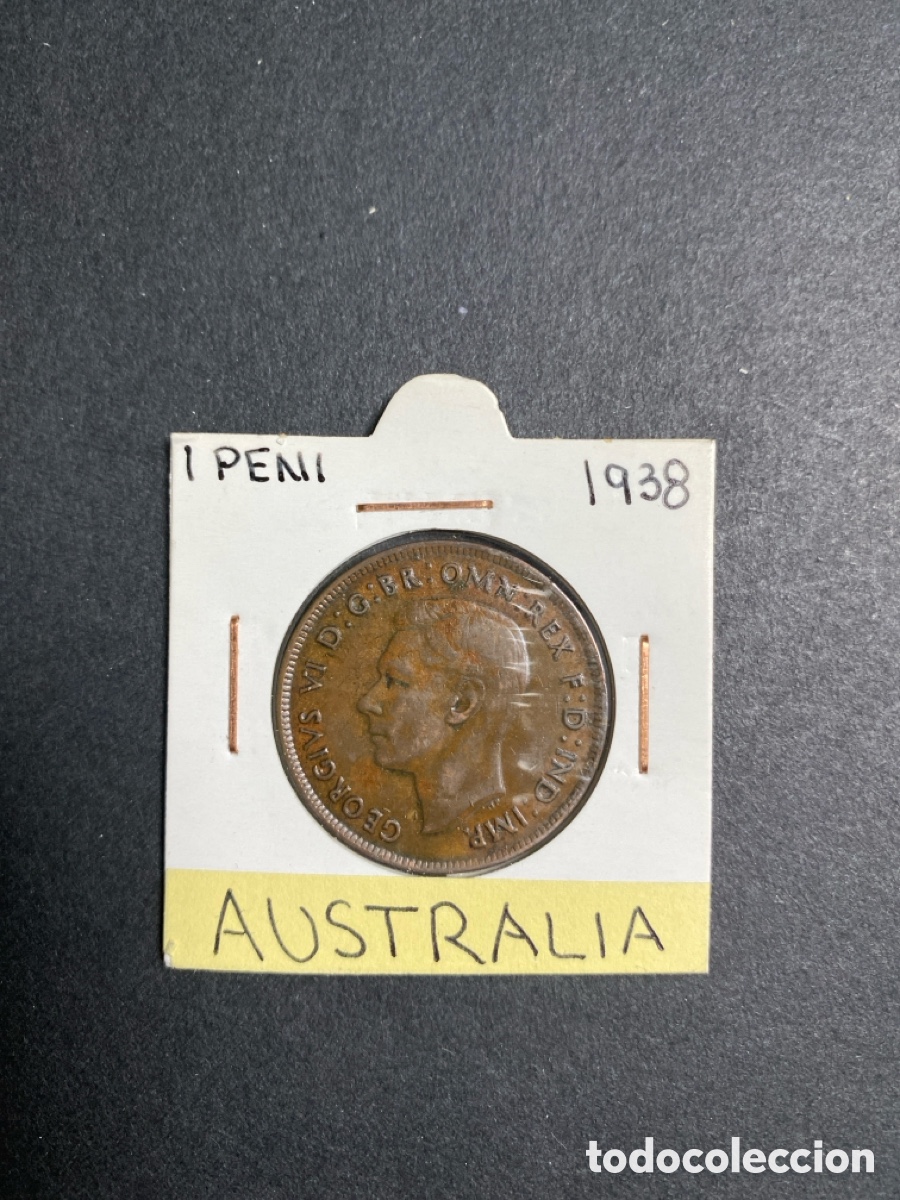 Monedas antiguas de Ocean&iacute;a: Moneda de Australia 1 penny - Foto 1
