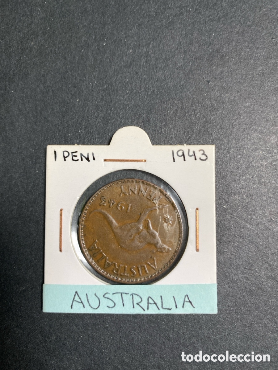 Monedas antiguas de Ocean&iacute;a: Moneda de Australia 1 penny - Foto 1