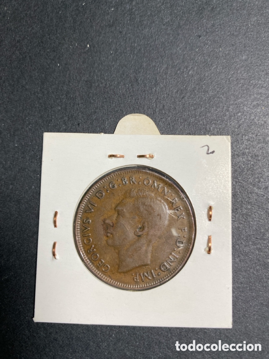 Monedas antiguas de Ocean&iacute;a: Moneda de Australia 1 penny - Foto 2
