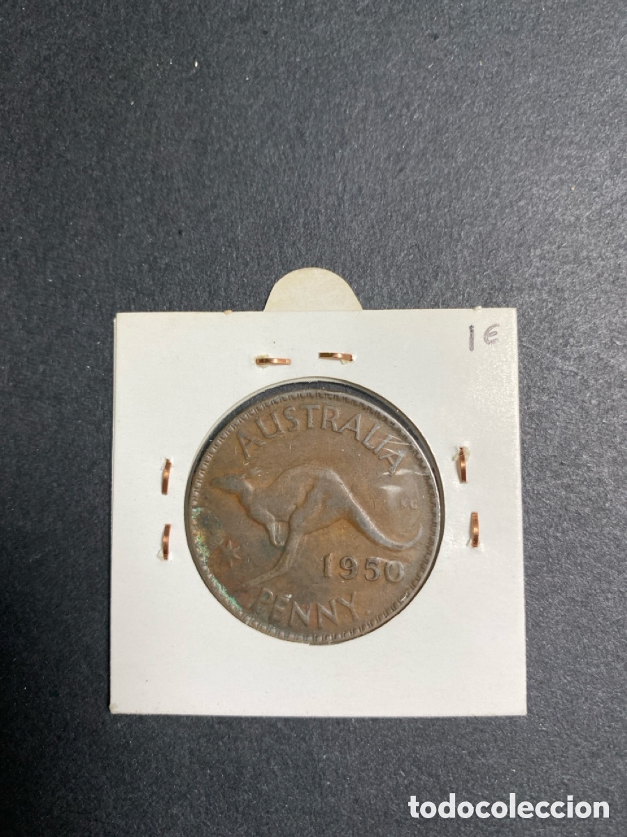 Monedas antiguas de Ocean&iacute;a: Moneda de Australia 1 penny - Foto 2