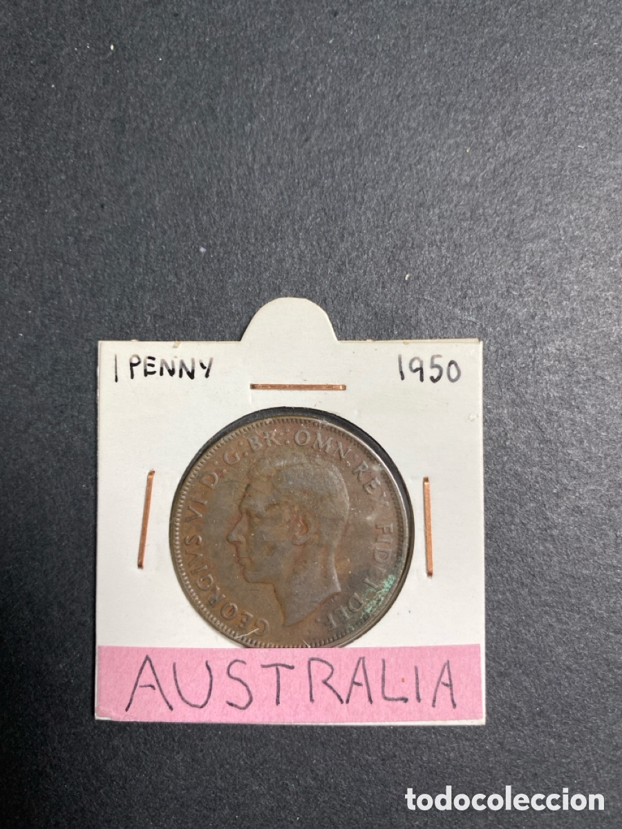 Monedas antiguas de Ocean&iacute;a: Moneda de Australia 1 penny - Foto 1