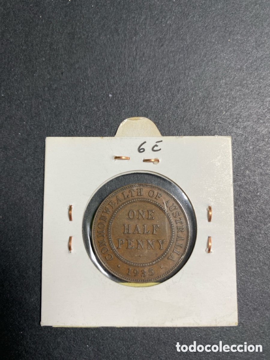Monedas antiguas de Ocean&iacute;a: Moneda de Australia 1 penny - Foto 2