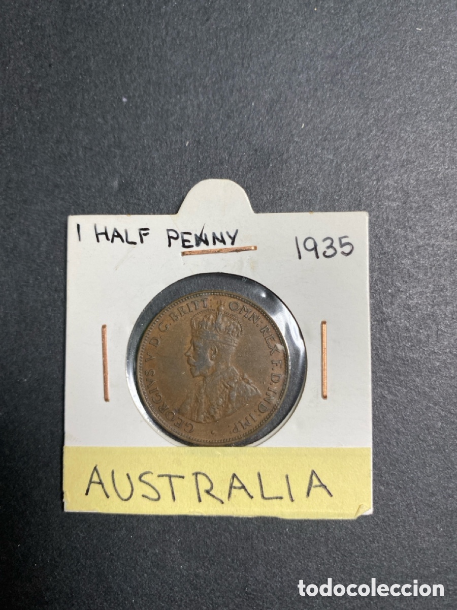 Monedas antiguas de Ocean&iacute;a: Moneda de Australia 1 penny - Foto 1