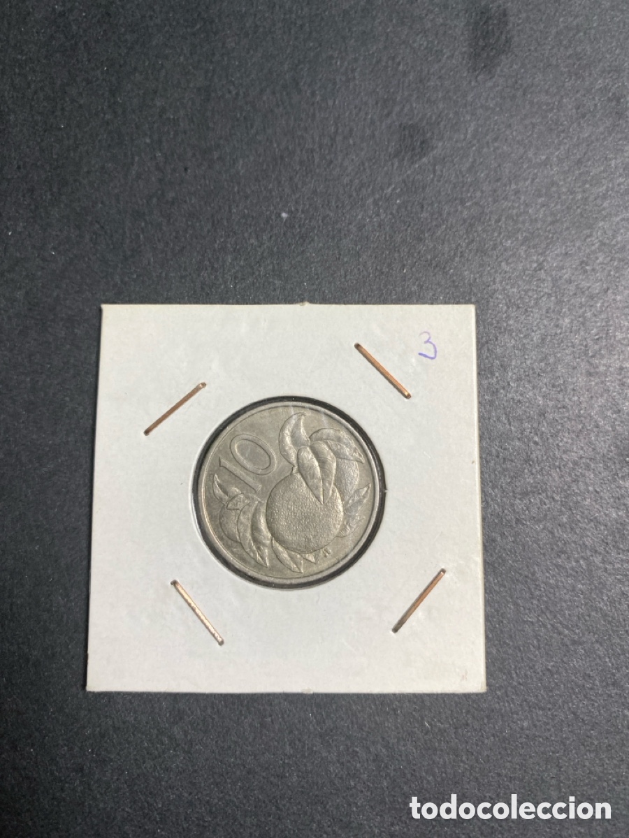 Monedas antiguas de Ocean&iacute;a: Moneda de Islas Cook 10 sen - Foto 2