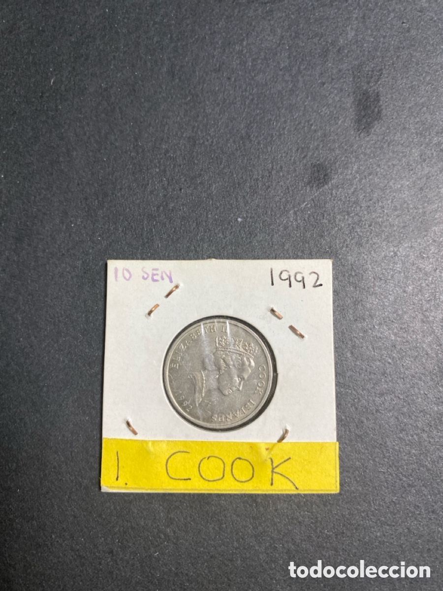 Monedas antiguas de Ocean&iacute;a: Moneda de Islas Cook 10 sen - Foto 1