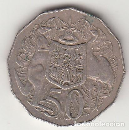 Monedas antiguas de Ocean&iacute;a: AUSTRALIA - MONEDA DE 50 CENTAVOS DE 1976 - Foto 2
