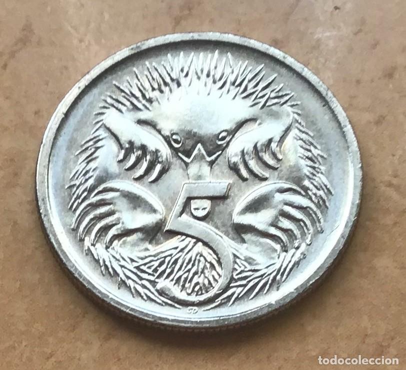 Monedas antiguas de Ocean&iacute;a: 5 centavos de Australia. A&ntilde;o 1997