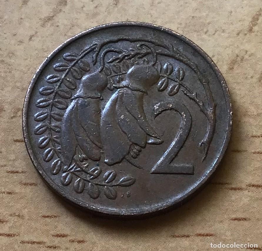 Monedas antiguas de Ocean&iacute;a: 2 centavos de Nueva Zelanda. A&ntilde;o 1973 - Foto 1