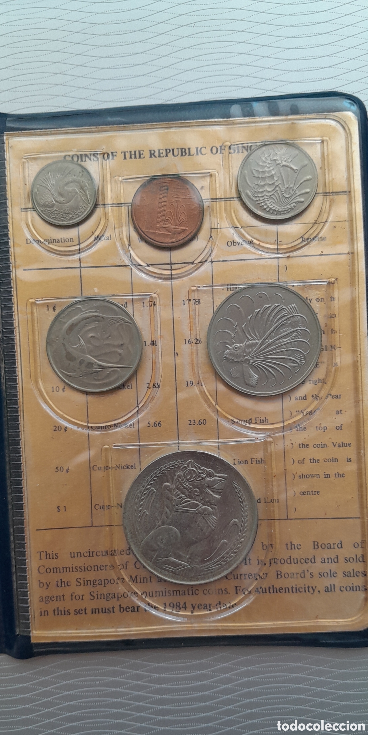 Monedas antiguas de Ocean&iacute;a: Monedas Singapur 1984 - Foto 6