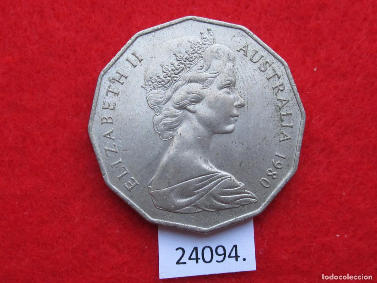 Monedas antiguas de Ocean&iacute;a: Australia 50 c&eacute;ntimos 1980 - Foto 2