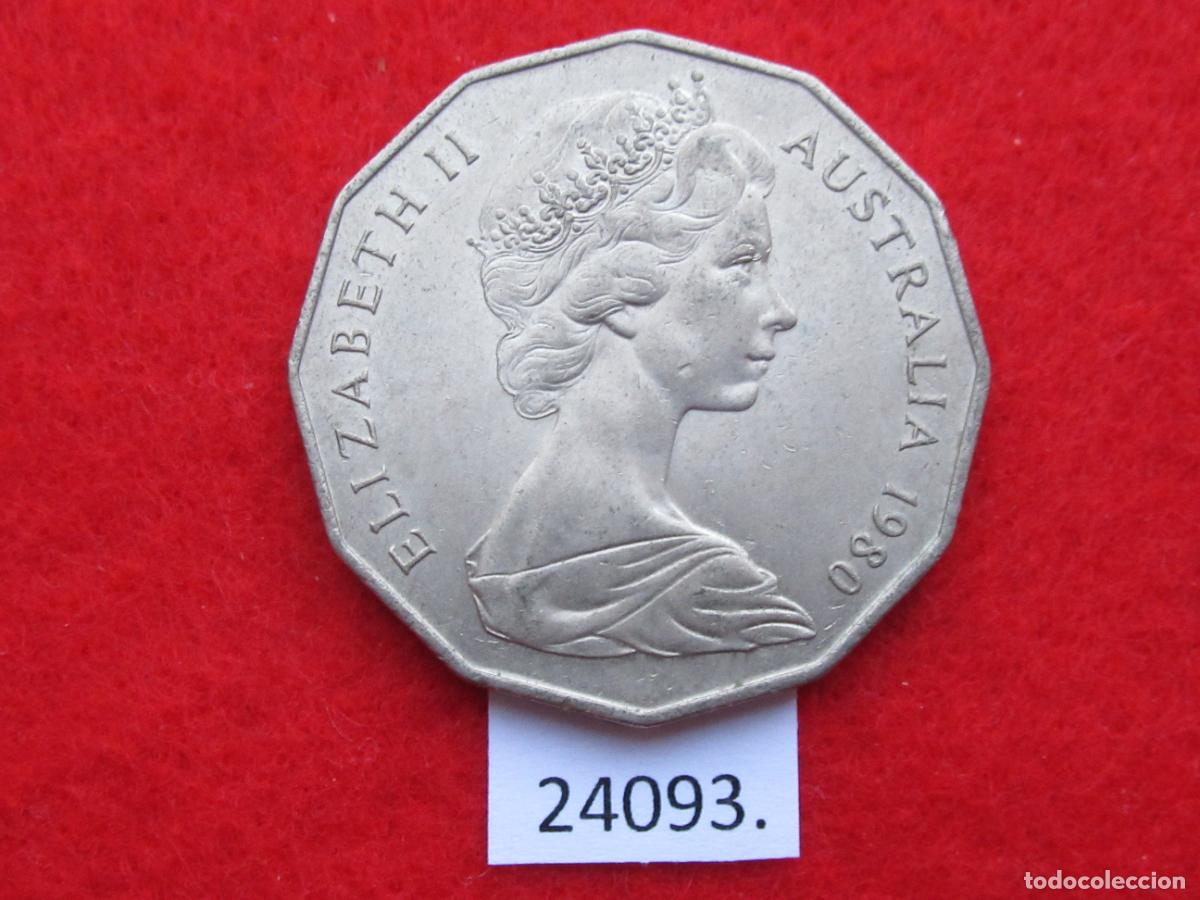 Monedas antiguas de Ocean&iacute;a: Australia 50 c&eacute;ntimos 1980 - Foto 2