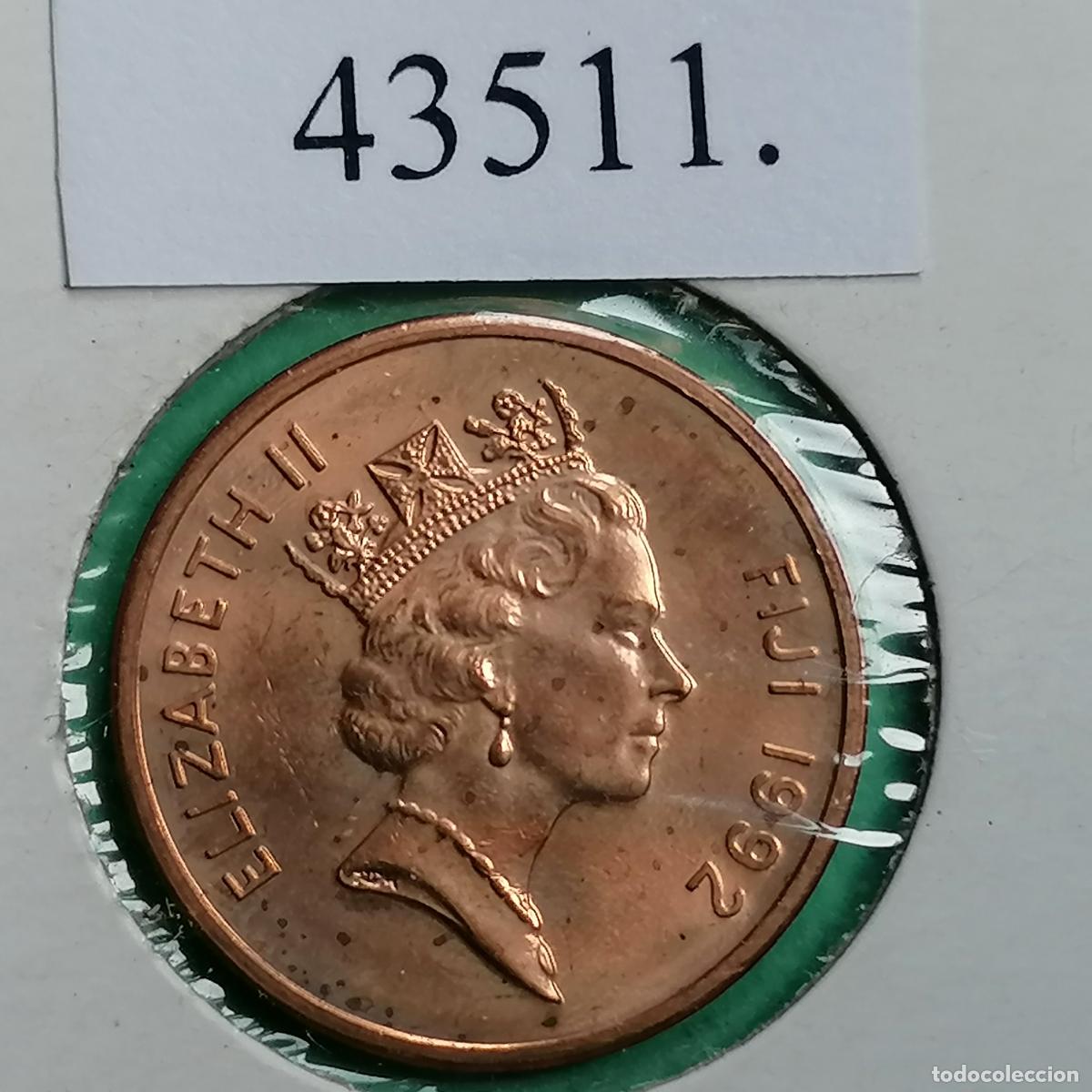 Monedas antiguas de Ocean&iacute;a: Fiji 1 c&eacute;ntimo 1992, - Foto 2