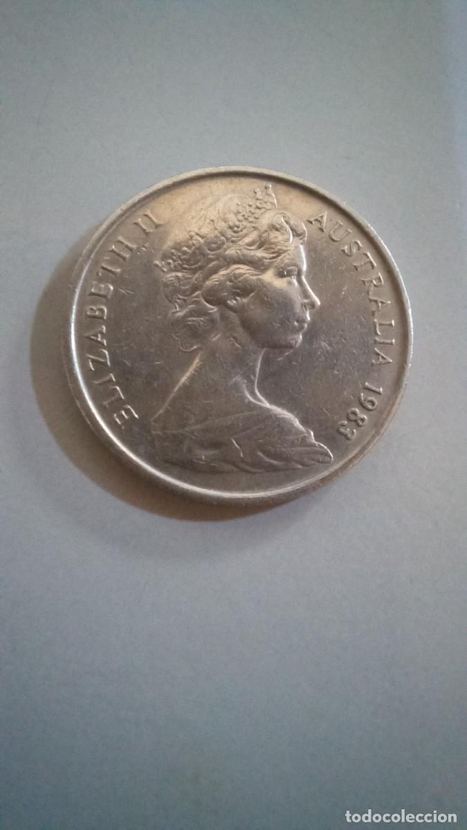 Monedas antiguas de Ocean&iacute;a: Moneda de Australia de 5 centavos, Equidna, 1983 - Foto 1