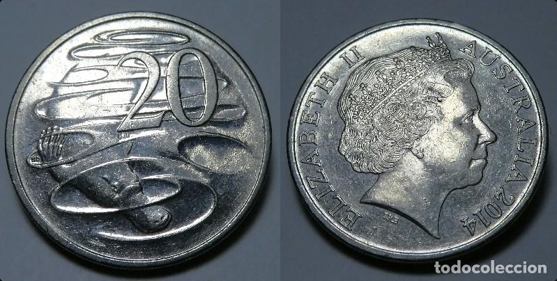 Monedas antiguas de Ocean&iacute;a: Moneda de AUSTRALIA 20 Centavos 2014 - Foto 1