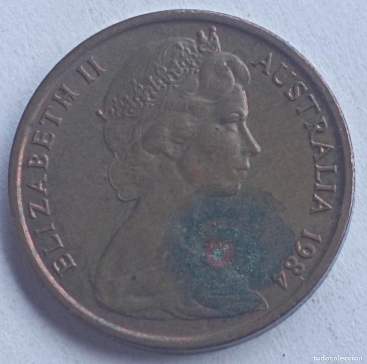 Monedas antiguas de Ocean&iacute;a: Moneda de Australia 1 c&eacute;ntimo de 1984 - Foto 1