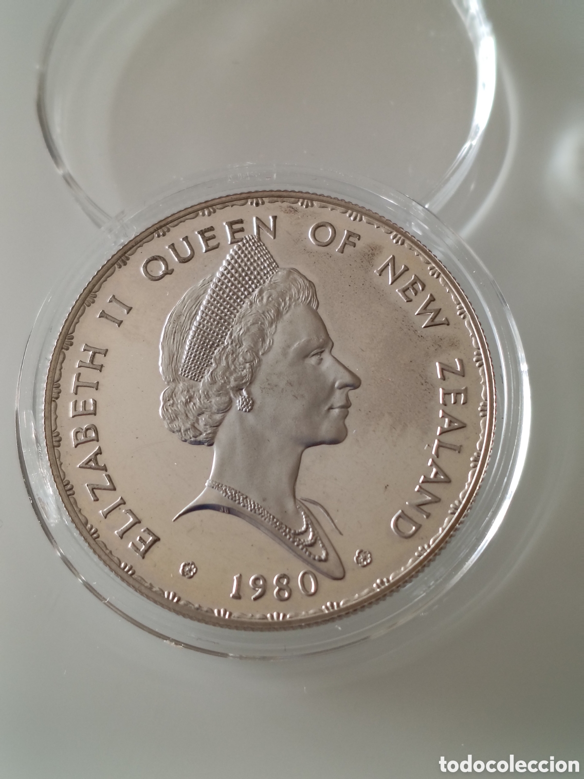 Monedas antiguas de Ocean&iacute;a: 1 dolar Nueva Zelanda 1980 - Foto 5