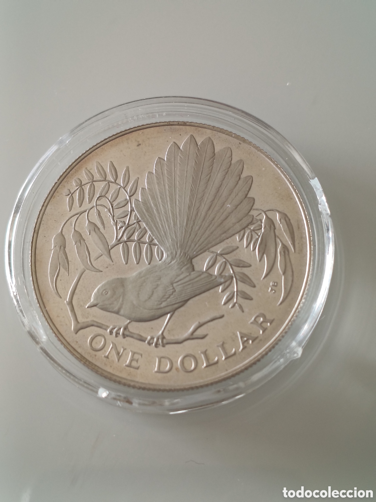 Monedas antiguas de Ocean&iacute;a: 1 dolar Nueva Zelanda 1980 - Foto 1