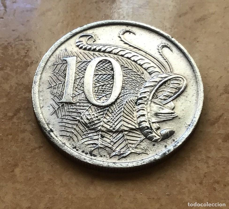 Monedas antiguas de Ocean&iacute;a: 10 centavos de Australia. A&ntilde;o 1975 - Foto 1