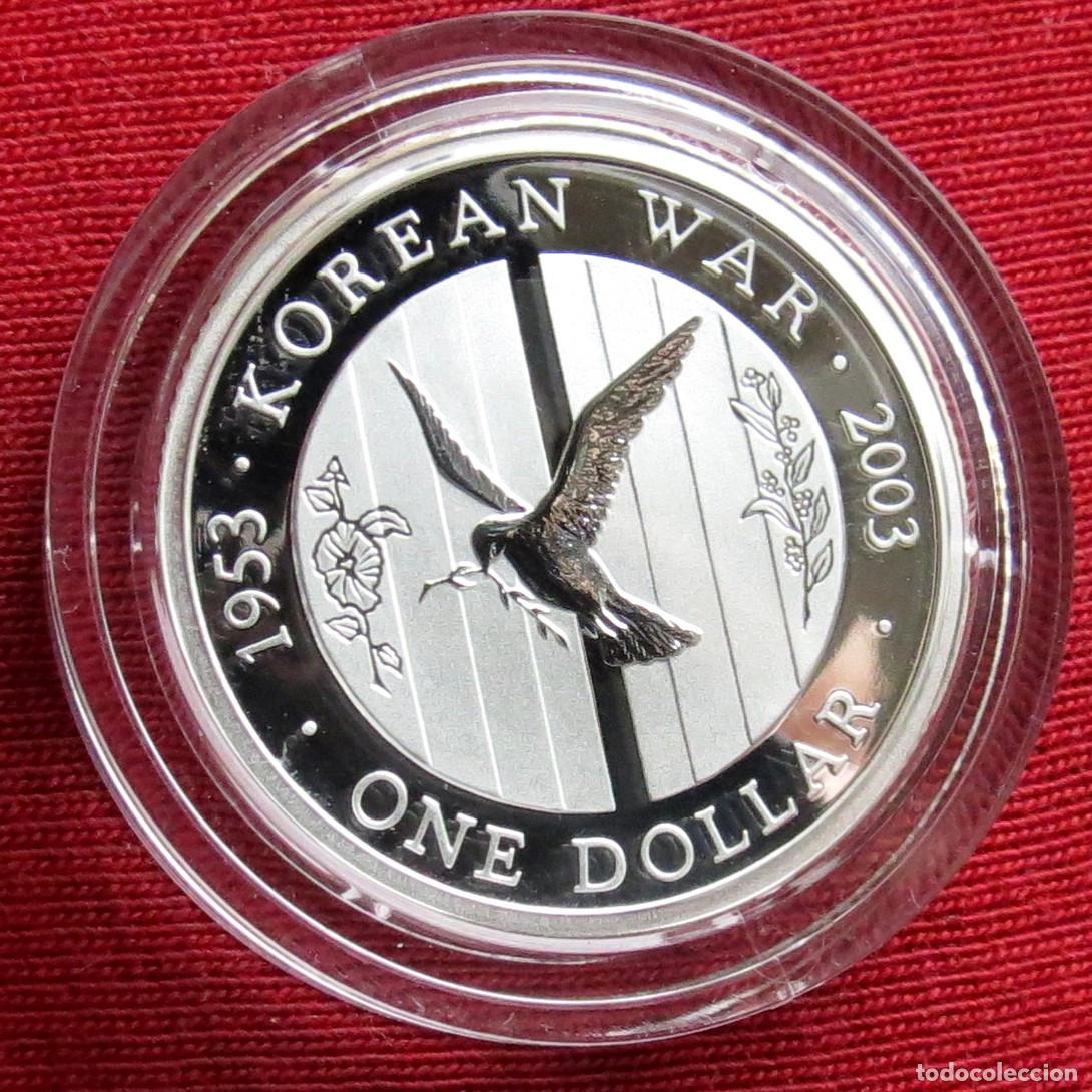 Monedas antiguas de Ocean&iacute;a: Australia 1 $ 2003 Guerra de Corea - Foto 1