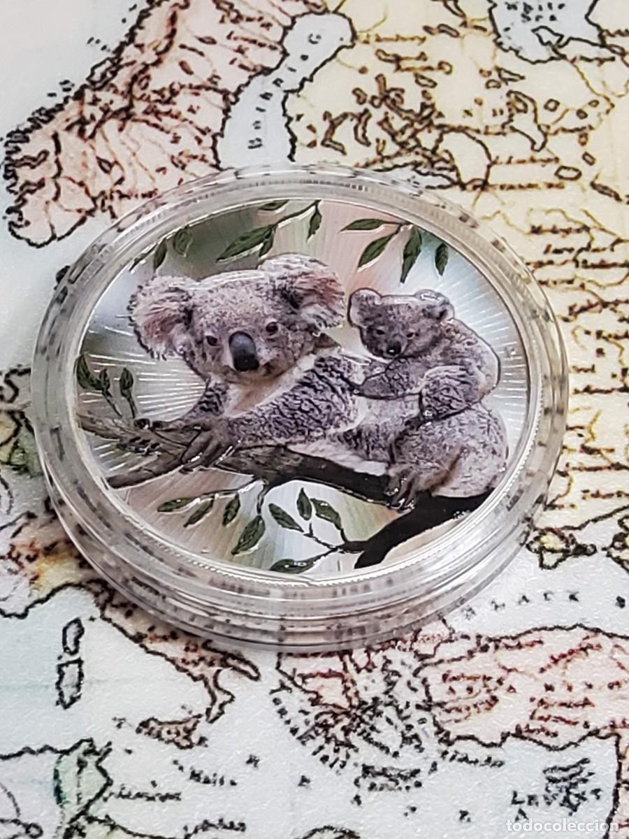 Monedas antiguas de Ocean&iacute;a: 2 D&Oacute;LARES de PLATA Y ESMALTES de AUSTRALIA del 2018.PROOF.2 ONZAS DE PLATA PURA 9999