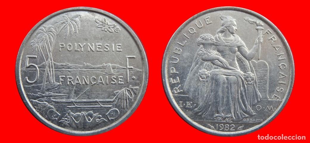 Monedas antiguas de Ocean&iacute;a: 5 FRANCOS 1982 POLINESIA-143705