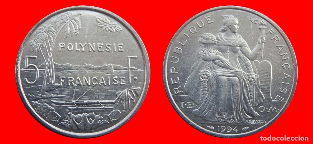 Monedas antiguas de Ocean&iacute;a: 5 FRANCOS 1994 POLINESIA-143706