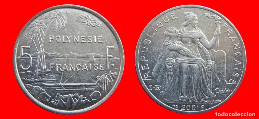 Monedas antiguas de Ocean&iacute;a: 5 FRANCOS 2001 POLINESIA-143707