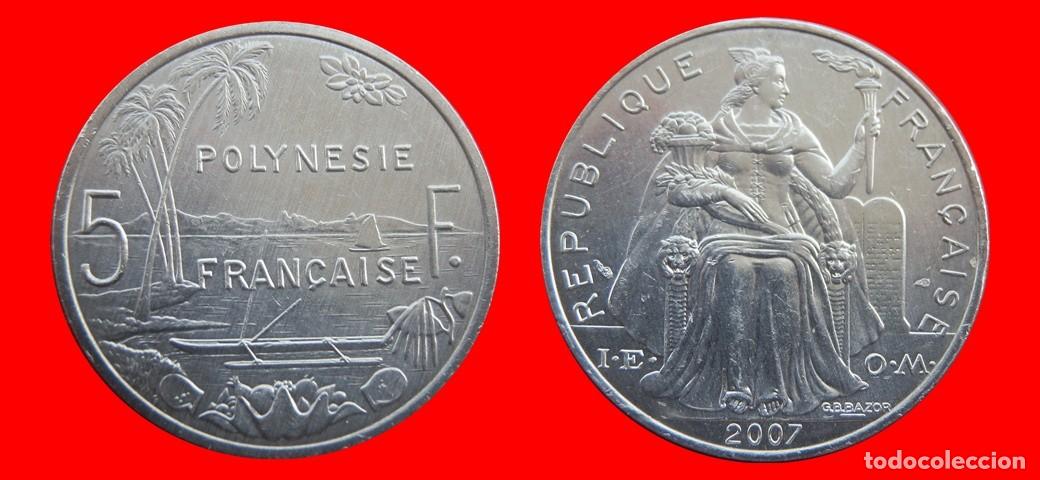 Monedas antiguas de Ocean&iacute;a: 5 FRANCOS 2007 POLINESIA-143708