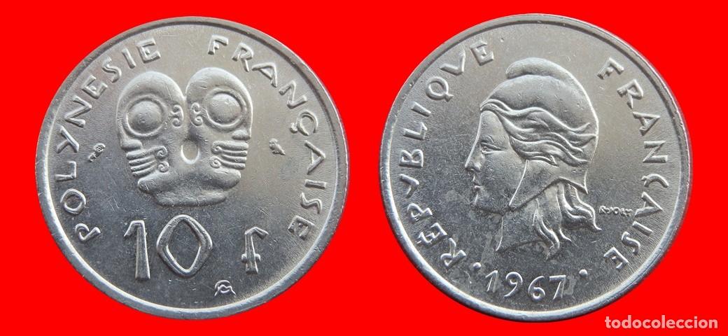 Monedas antiguas de Ocean&iacute;a: 10 FRANCOS 1967 POLINESIA-143709