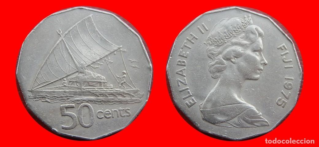 Monedas antiguas de Ocean&iacute;a: 50 CENTAVOS 1975 ISLAS FIJI FIYI-143805