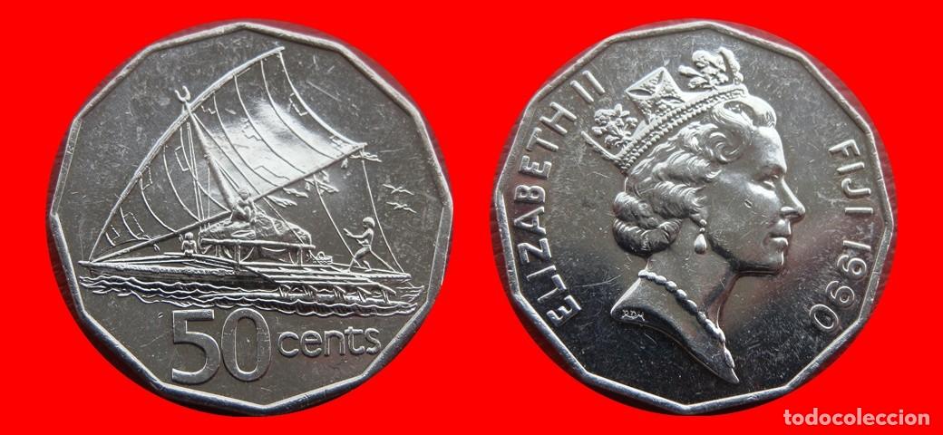 Monedas antiguas de Ocean&iacute;a: 50 CENTAVOS 1990 ISLAS FIJI FIYI-143807