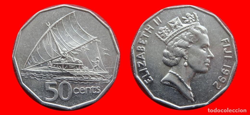Monedas antiguas de Ocean&iacute;a: 50 CENTAVOS 1992 ISLAS FIJI FIYI-143808