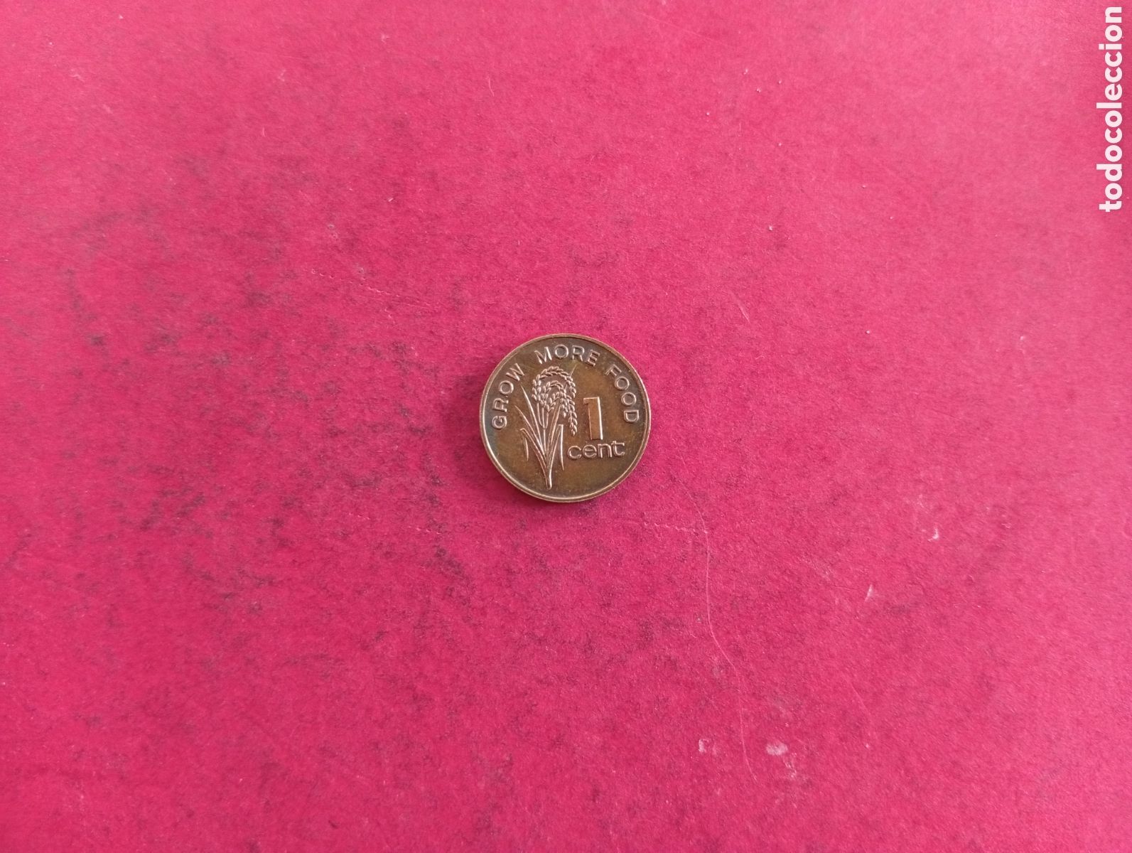 Monedas antiguas de Ocean&iacute;a: 1 cent de Fiji 1977. FAO