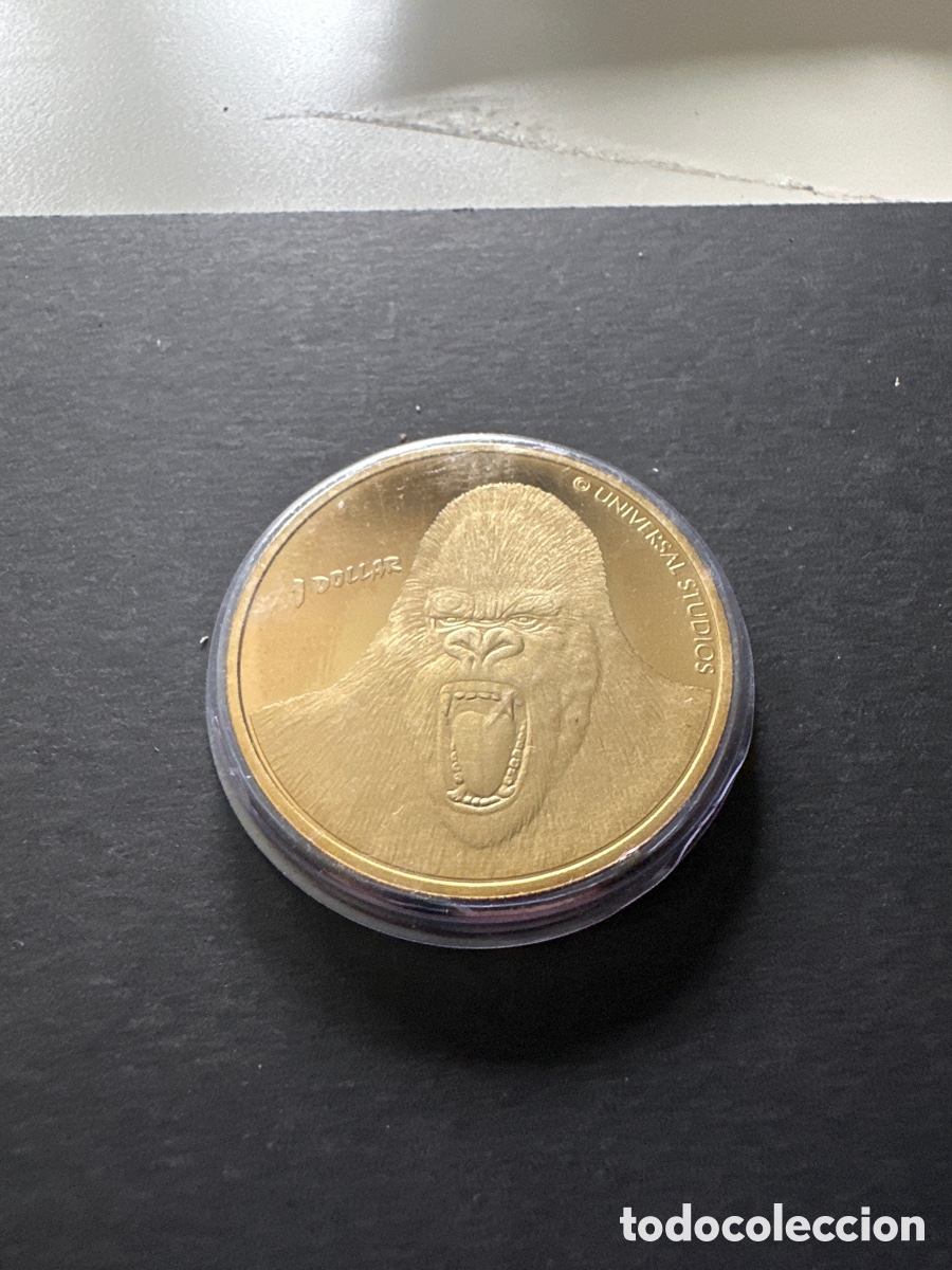 Monedas antiguas de Ocean&iacute;a: Moneda de Nueva Zelanda 1 dollar a&ntilde;o 2005 King Kong sin circular