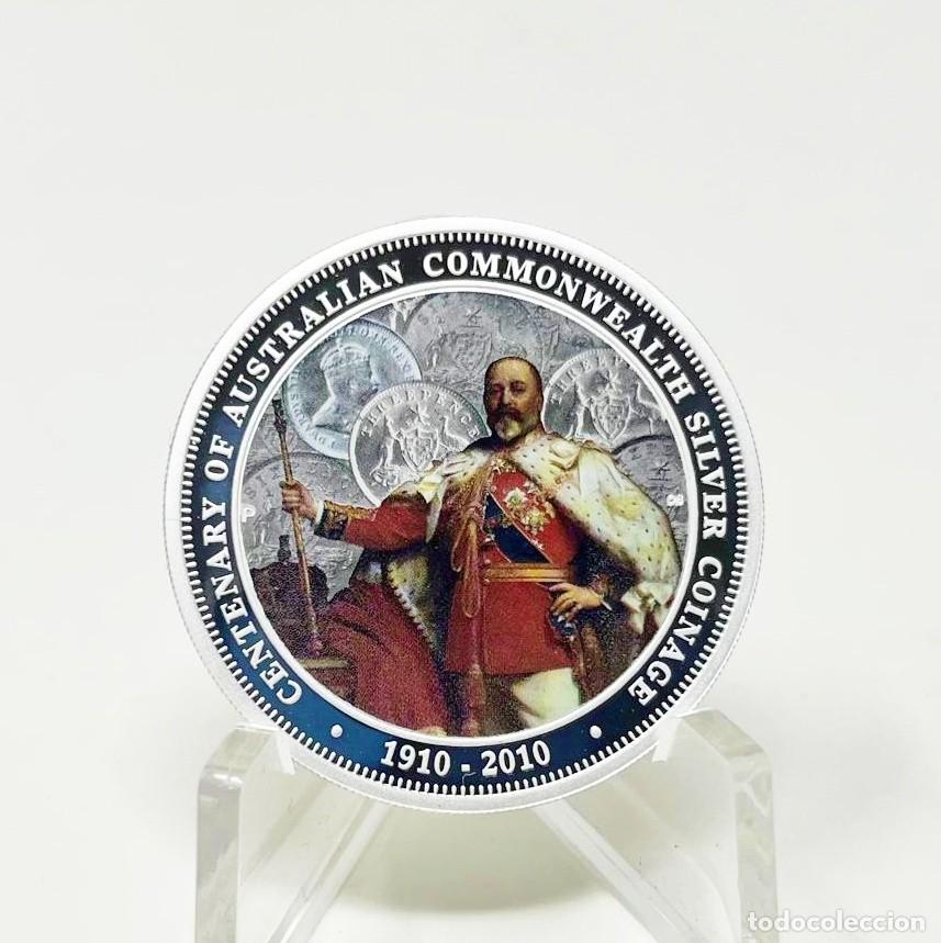 Monedas antiguas de Ocean&iacute;a: Moneda 1 D&oacute;lar Australia 2010 &ndash; Centenario Commonwealth &ndash; Plata 999 (1 oz)