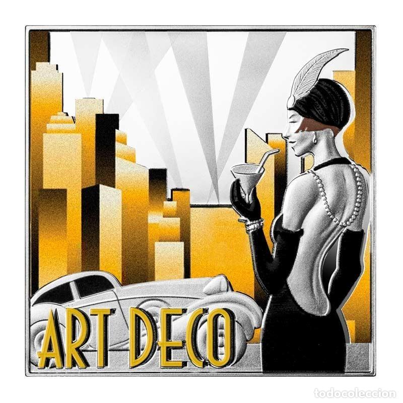 Monedas antiguas de Ocean&iacute;a: Art Deco Moneda de Plata