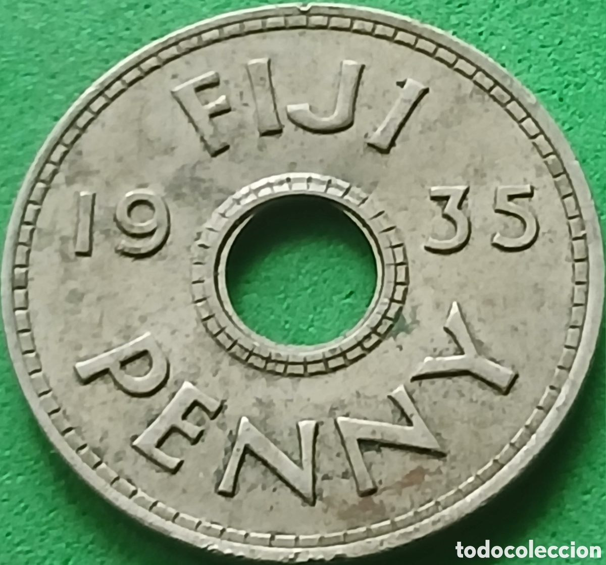 Monedas antiguas de Ocean&iacute;a: Fiji penny 1935 km#2 poco com&uacute;n