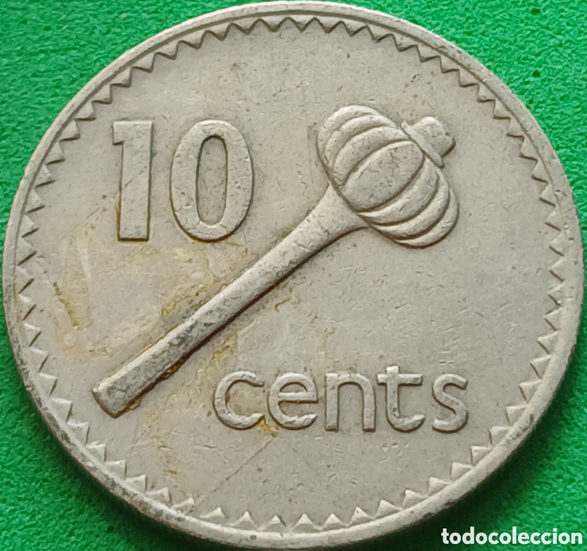 Monedas antiguas de Ocean&iacute;a: Fiji 10 cents 1973 km#30 poco com&uacute;n