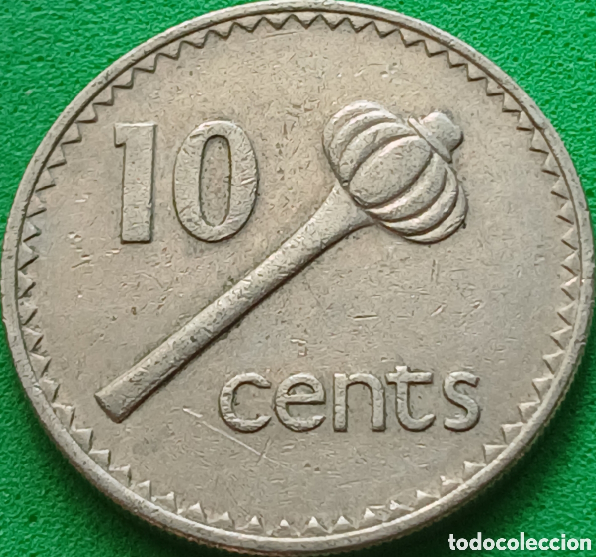 Monedas antiguas de Ocean&iacute;a: Fiji 10 cents 1987 km#52