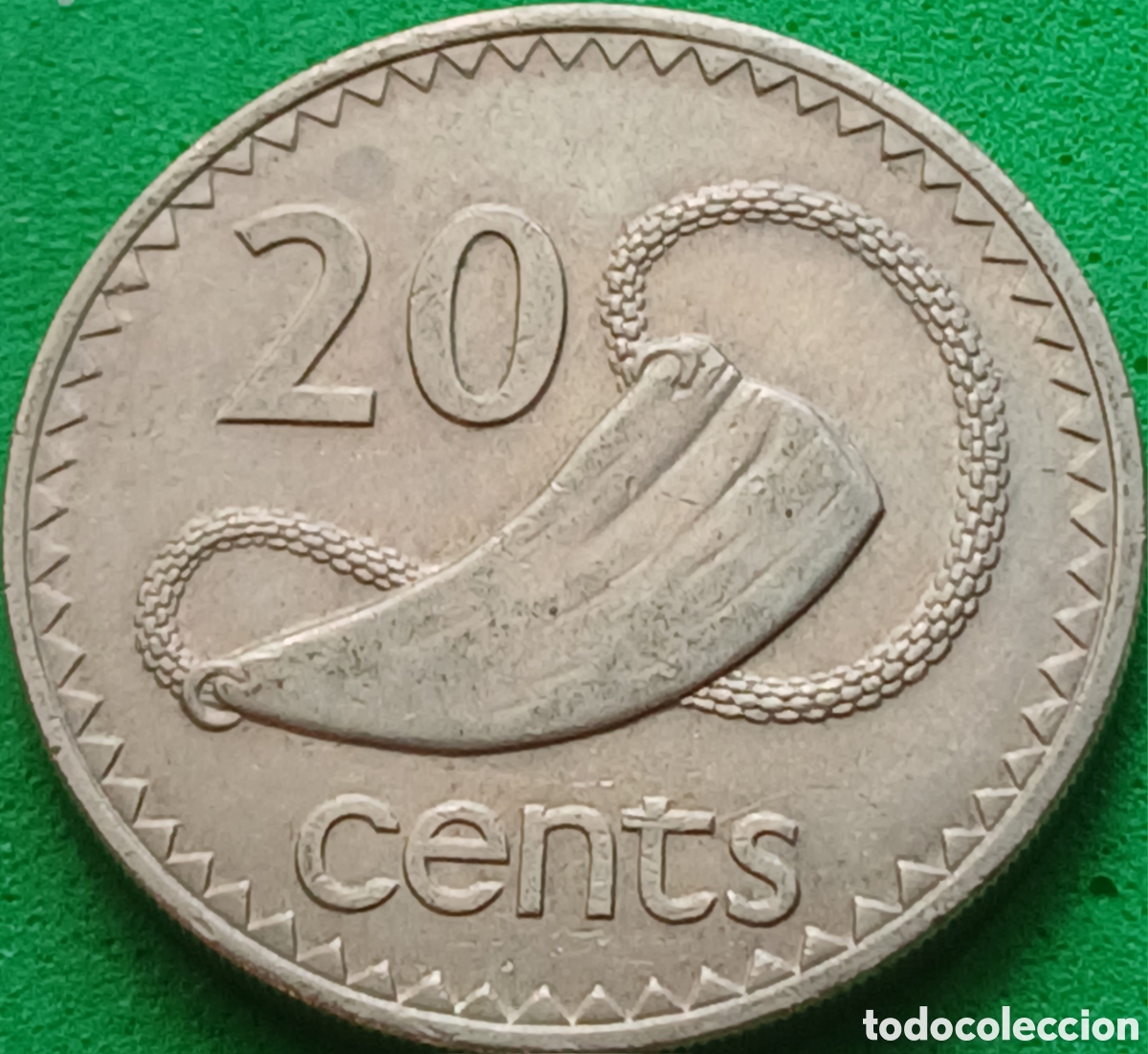Monedas antiguas de Ocean&iacute;a: Fiji 20 cents 1979 km#31 ESCASA!