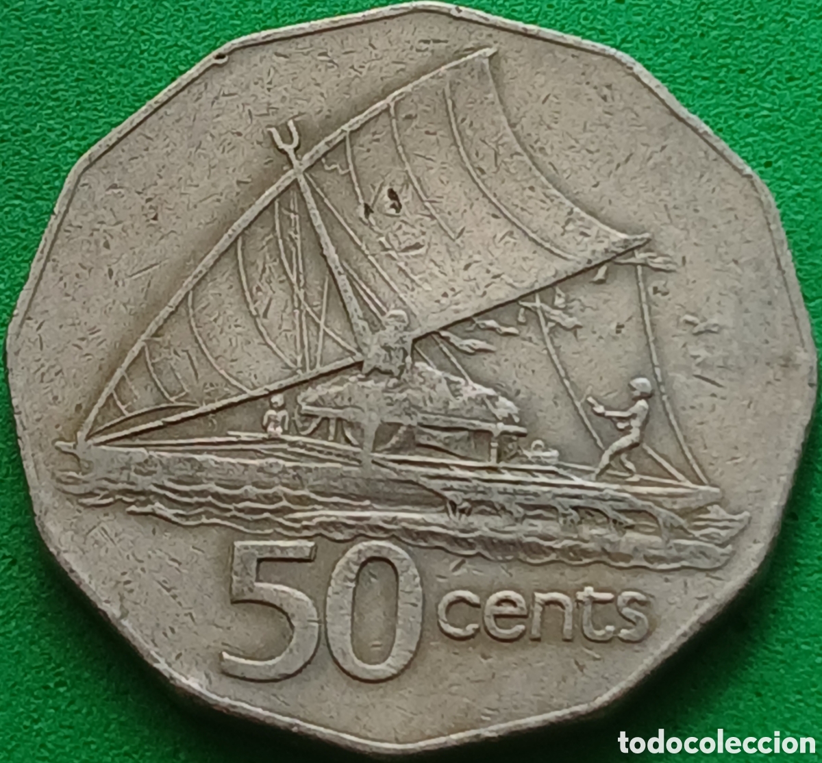 Monedas antiguas de Ocean&iacute;a: Fiji 50 cents 1975 km#36