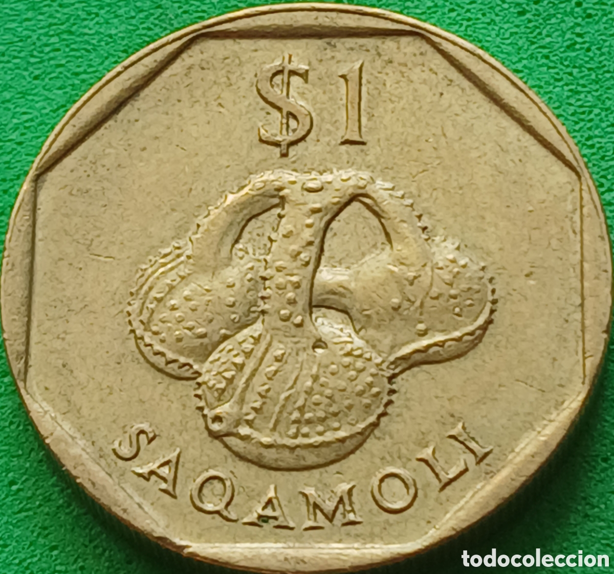Monedas antiguas de Ocean&iacute;a: Fiji 1 d&oacute;lar 1999 km#73 poco com&uacute;n